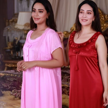2Pc Daily Wear Premium Nighty & Robe Set - Pick Any 1 (2NS)