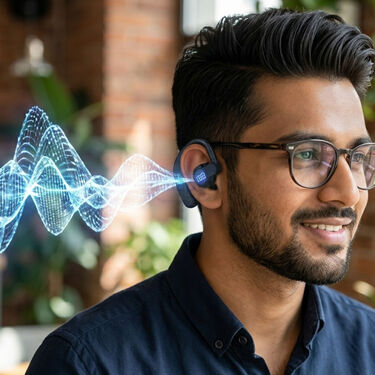 Clip On Wireless Bluetooth Calling Earphone With Display (WSBD6)