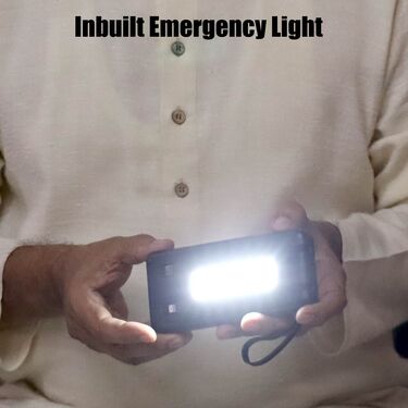 20000 MAh Solar Power Bank With Inbuilt Cables And Emergency Light (PB40)