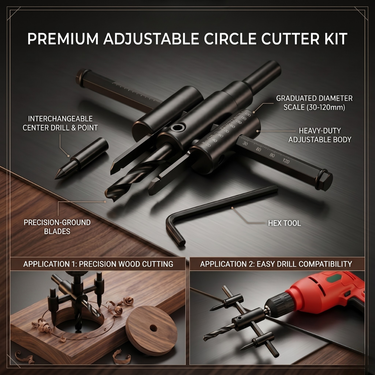 Adjustable Circle Hole Saw Drill Bit Cutter (HT81)