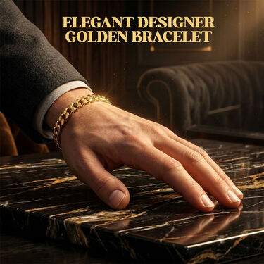 Golden Watch + 2 Chain + Bracelet + Ring (MGW2CBR25)