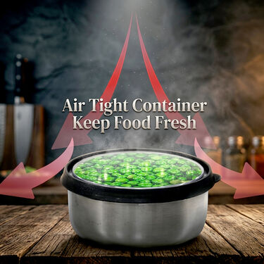 5 Stainless Steel Bowl + 5 Push & Lock Lid (10PL2)