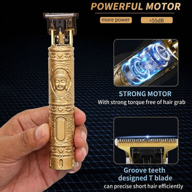 Stylish Golden Trimmer With Free Digital Watch (PMT1W2)