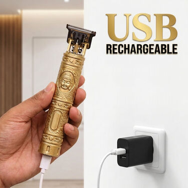 Stylish Golden Trimmer With Free Digital Watch (PMT1W2)