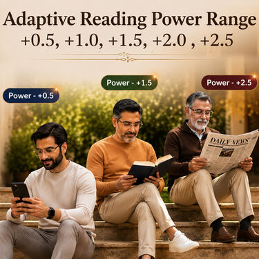 Rimless Adaptive Power Mobile Protection Reading Glasses Buy 1 Get 2 FREE (3MPORG)