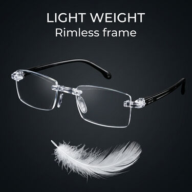 Rimless Adaptive Power Mobile Protection Reading Glasses Buy 1 Get 2 FREE (3MPORG)