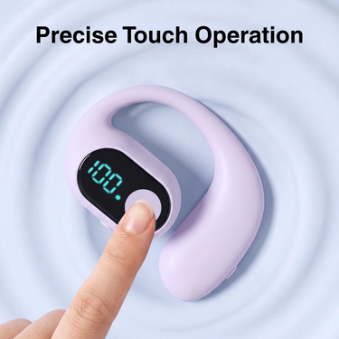 Clip-On Bluetooth Earphone With Display With Free Trimmer (TWS67)