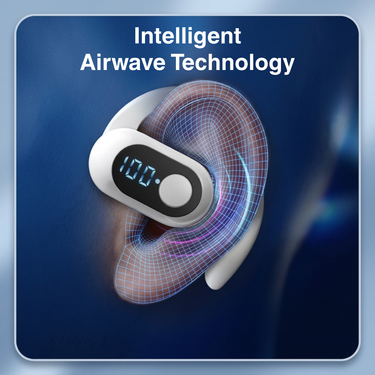 Clip-On Bluetooth Earphone With Display With Free Trimmer (TWS67)