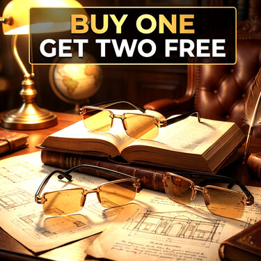 Rimless Adaptive Power Coloured Reading Glasses B1G2 Free (3CORG)