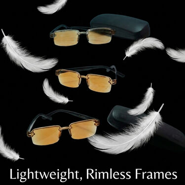 Rimless Adaptive Power Coloured Reading Glasses B1G2 Free (3CORG)