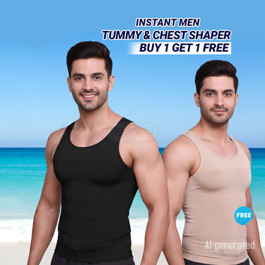 Instant Tummy & Chest Shaper For Men BOGO (SV6)