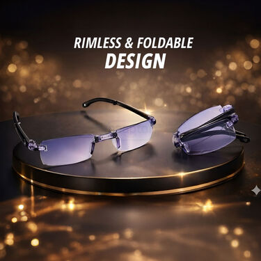 Rimless Foldable Adaptive Power Reading Glasses Buy 1 Get 2 Free Combo  (2FORG10CRG1)