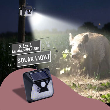 2 In 1 Solar Light With Animal Repellent Light  (LL21)
