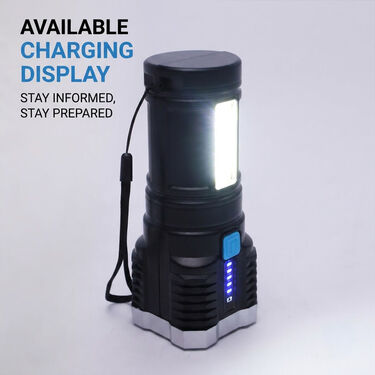 Powerful Long Range 4 LED Bright Torch with Emergency Light (LL26)