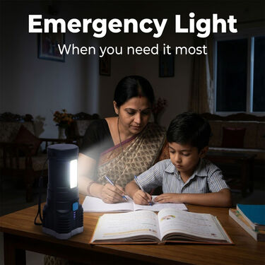 Powerful Long Range 4 LED Bright Torch with Emergency Light (LL26)