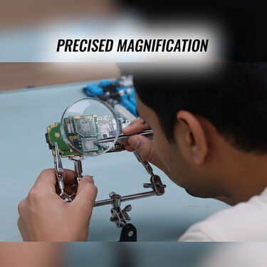 Adjustable Helping Hand With Magnifying Glass (MG2)