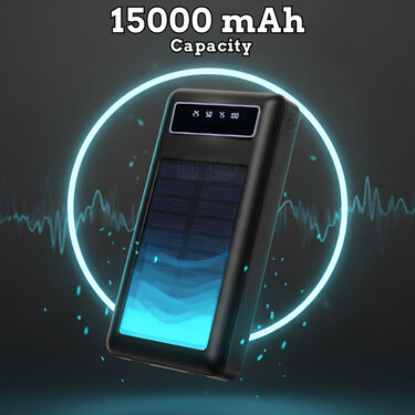 15000 MAh Solar Powerbank With Emergency Light (PB36)
