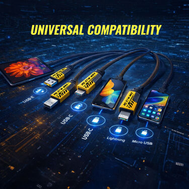 4-In -1 Fast Charging Cable Multi-Device Charger For iPhone & Android (FCC1)