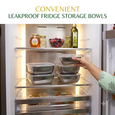 Pack of 4 Steel Microwavesafe Food Containers (4SMC1)