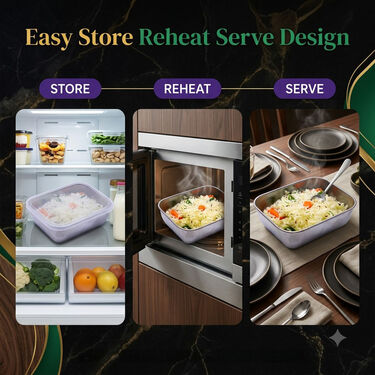 Pack of 4 Steel Microwavesafe Food Containers (4SMC1)
