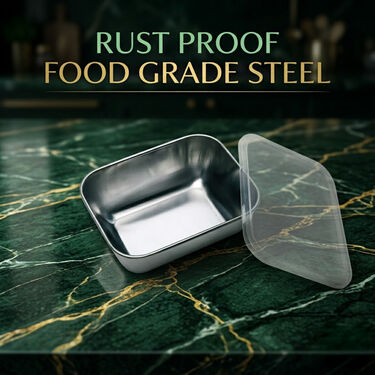 Pack of 4 Steel Microwavesafe Food Containers (4SMC1)