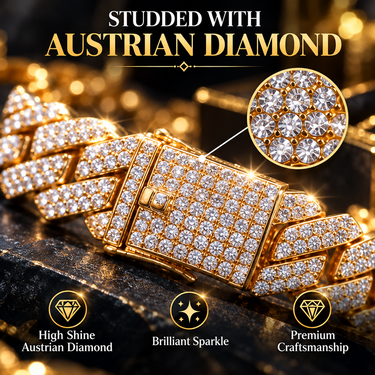 Golden Austrain Diamond Heavy Bracelet (GDHBC)