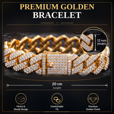Golden Austrain Diamond Heavy Bracelet (GDHBC)