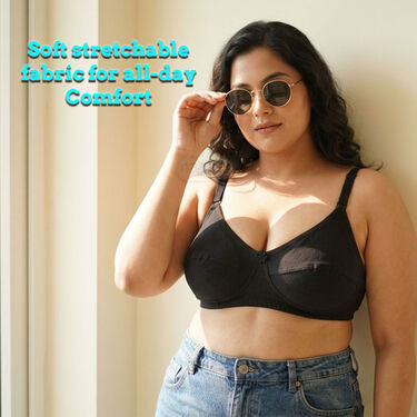 12 Medium Coverage Non Padded Daily Wear Bra For Heavy Bust (12PBR1)