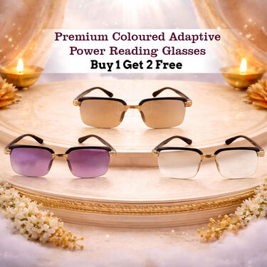 Premium Coloured Adaptive Power Reading Glasses B1G2 Free (3CORG9)