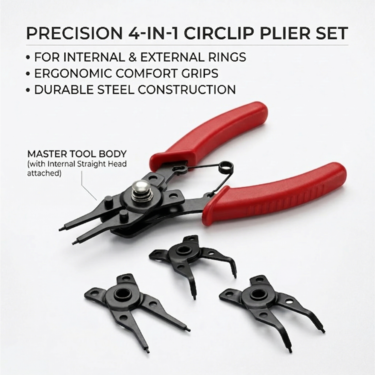 4 In 1 Interchangeable Ring Plier Set (CP01)