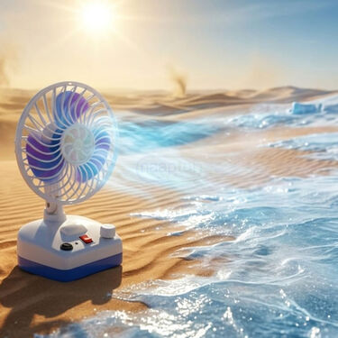 Rechargeable High-Speed Fan with Emergency Light (EF39)