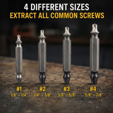 Set of 4 Broken Screw Extractors (SE04)