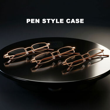 Metal Frame Portable Reading Glasses B1 G2 Free (3PRGM)
