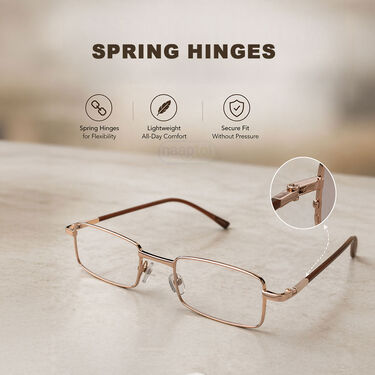 Metal Frame Portable Reading Glasses B1 G2 Free (3PRGM)