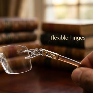 Rimless Adaptive Power Reading Glasses B1 G2 Free (3ORG14)