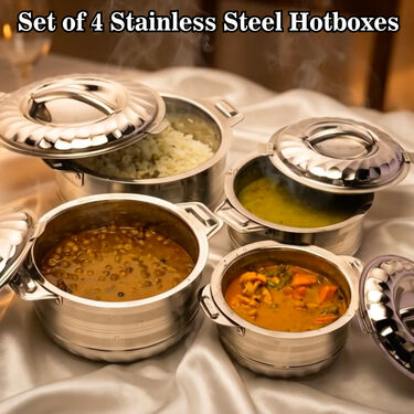 Set of 4 Stainless Steel Hotbox (4HB1)