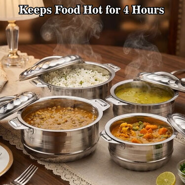 Set of 4 Stainless Steel Hotbox (4HB1)