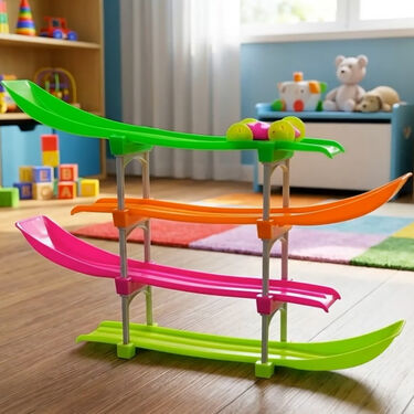 4 Layer Flipping Car Track Set with 2 Bblowing Led Cars (CTS1)