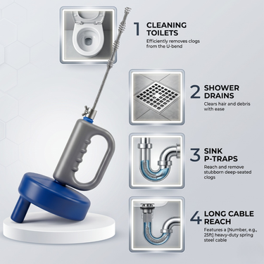 Extendable Drain Clog Remover For Sinks & Toilets (HT75)