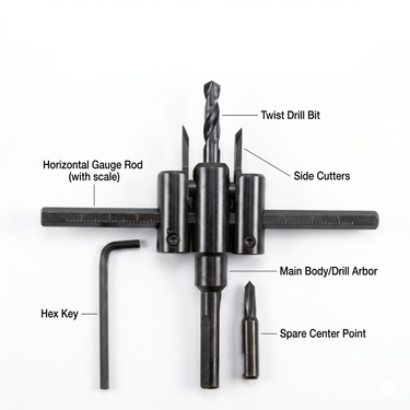 Adjustable Circle Hole Saw Drill Bit Cutter (HT81)