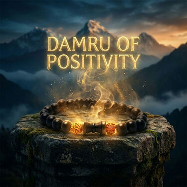 Karungali Rudraksha Bracelet With Damru (SJB7)