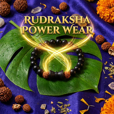 Karungali Rudraksha Bracelet With Damru (SJB7)
