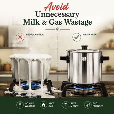 Gas & Induction Friendly Double Wall Milk Boiler - 2.0 Ltr (1MB3)
