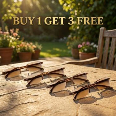 Rimless Colored Adaptive Power Reading Glasses Buy 1 Get 3 Free (4OC1RG1)