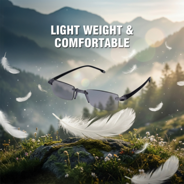 Rimless Coloured Adaptive Power Reading Glasses (OC2RG1)