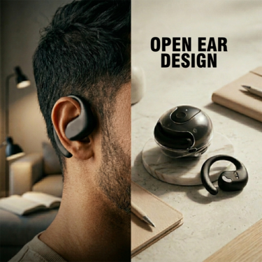 Wireless Bluetooth Headphones Bass Stereo Open Ear Earbuds With Trimmer (TWS108)