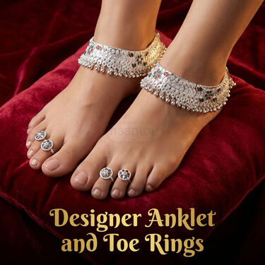 Designer Payal With Free 4 Toe Ring (WJ6)