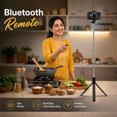 Mini Tripod With Bluetooth Remote For Video Making For Content Creator (MMT3)