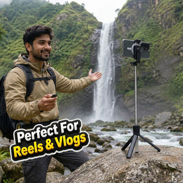 Mini Tripod With Bluetooth Remote For Video Making For Content Creator (MMT3)