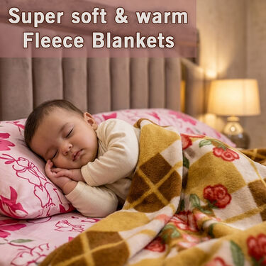 Pack of 5 Beautiful Home Double Bedsheets Set With 2 Blankets (5BS2FB)